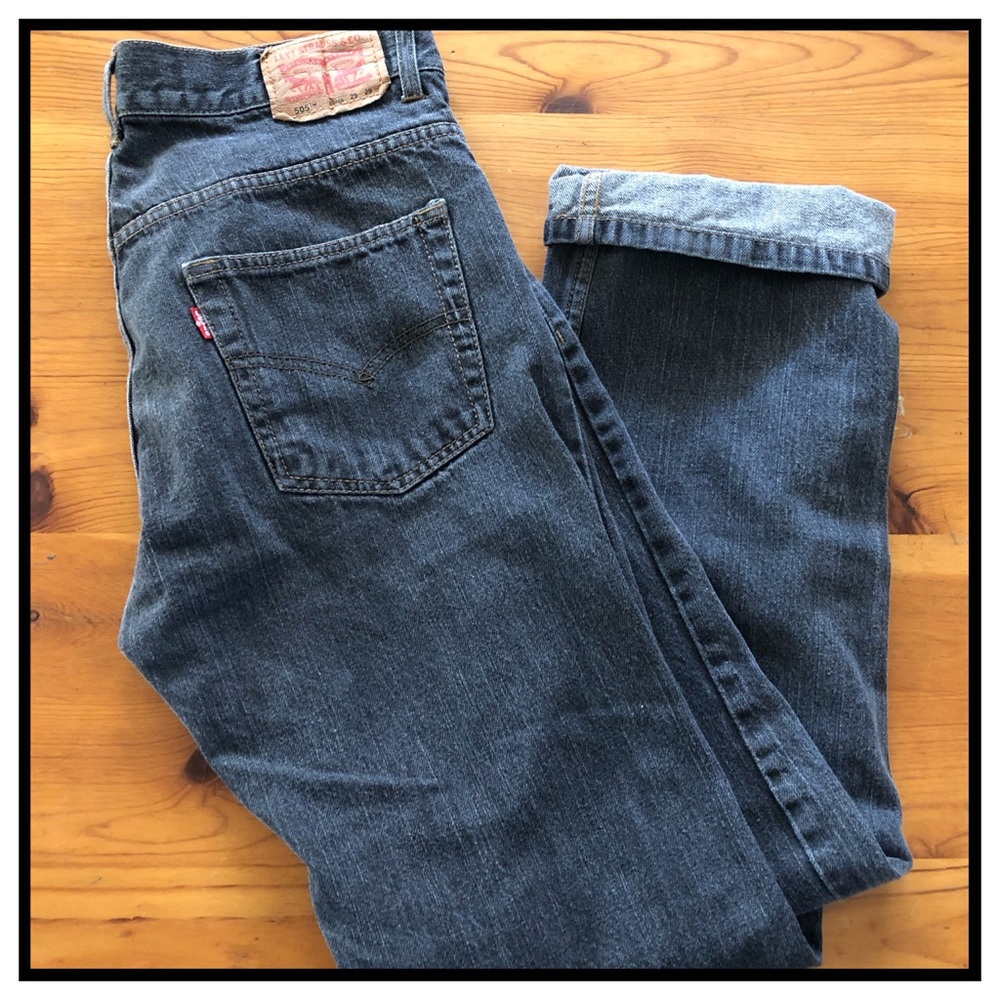 Levis black mid ride jeans streight leg